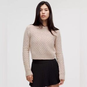 Lululemon NWT Alpaca Wool-Blend Crosshatch Sweater Heathered Crepe